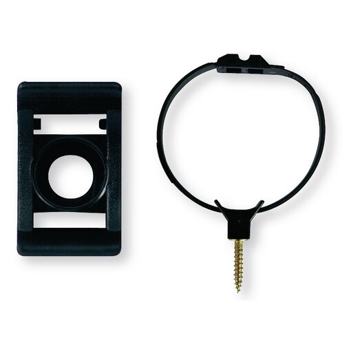 Boîte de 100 embases à berceau noir en polyamide